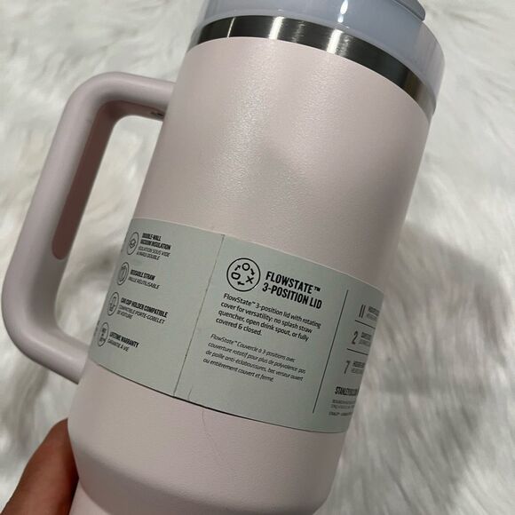 NWT Stanley Flowstate Adventure Quencher H2.0 Travel Tumbler 40 Oz Rose Quartz - Picture 4 of 8